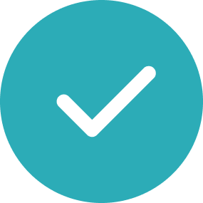Bulletpoint Check blau